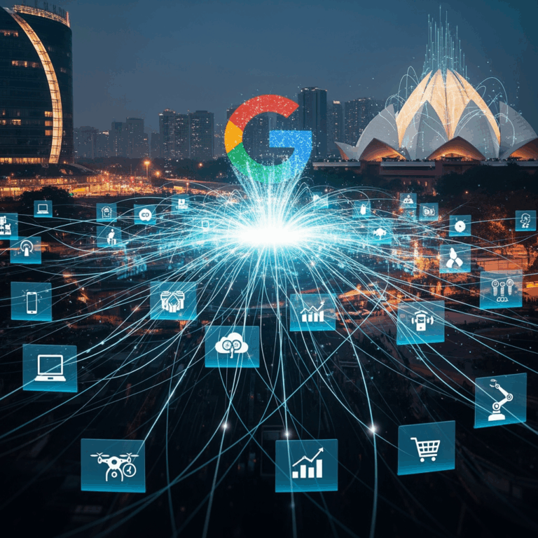 Illustration for: Google's Major Investment Boosts India's Digital Growth