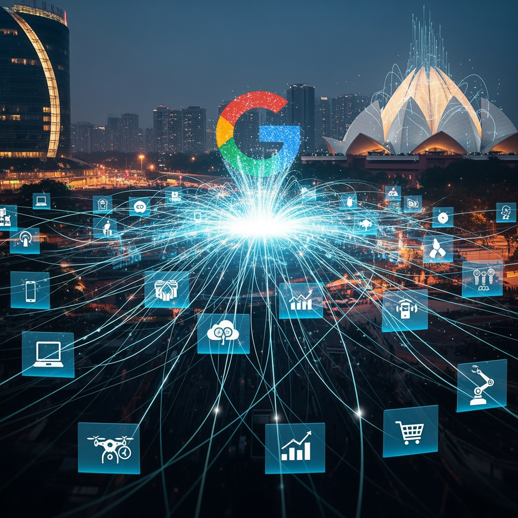 Illustration for: Google's Major Investment Boosts India's Digital Growth