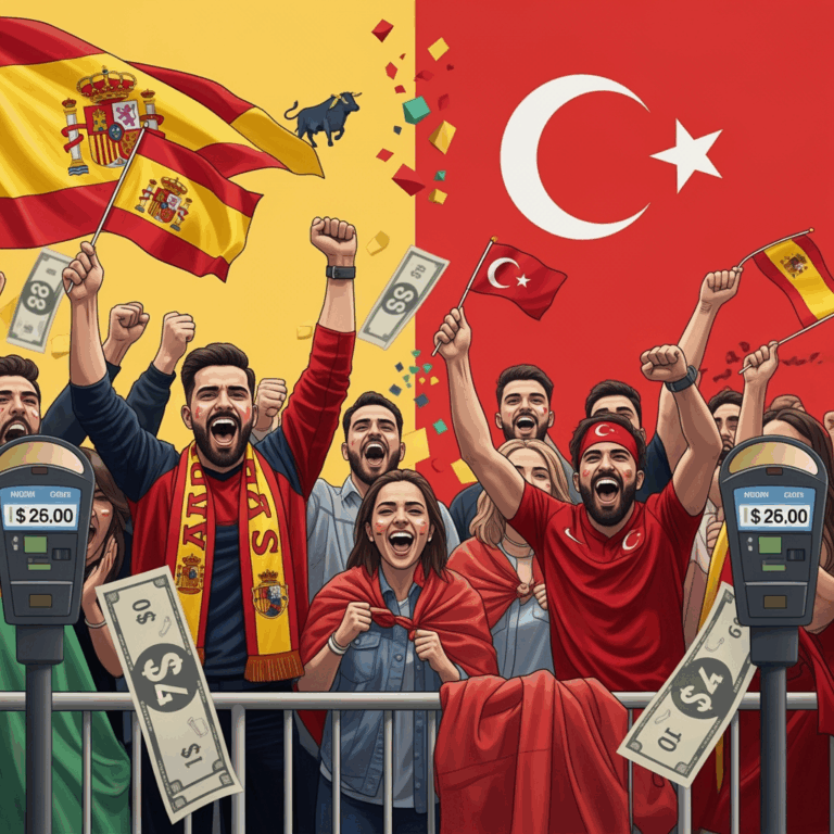 Illustration for: Spain and Turkey Triumph, 2026 World Cup Parking Costs