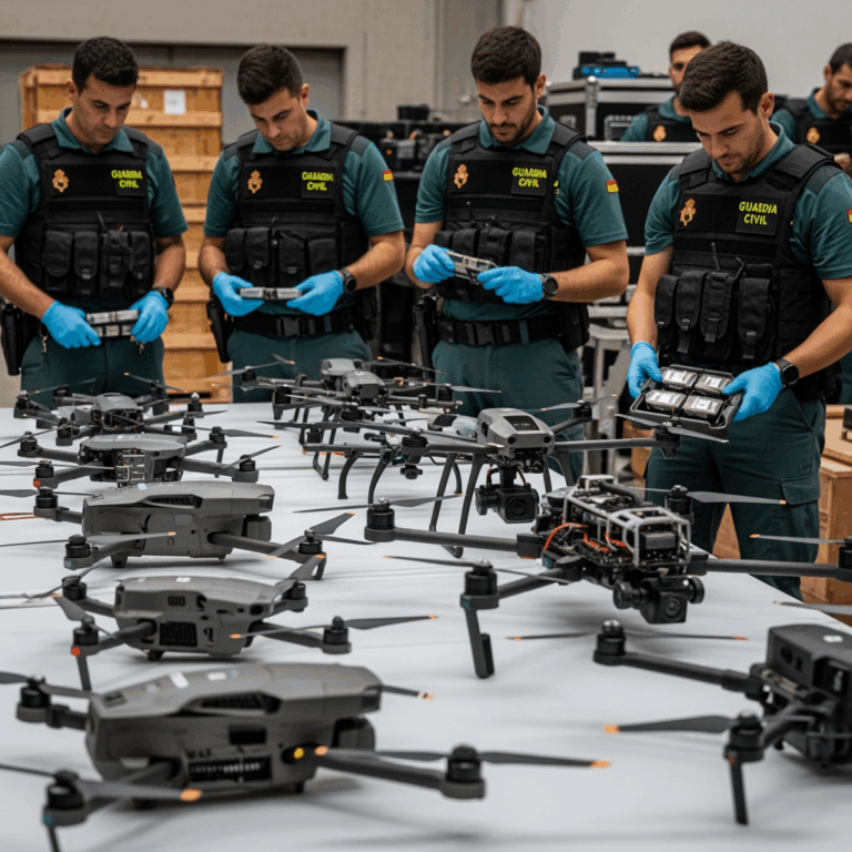 Illustration for: Spanish Civil Guard Dismantles Drone Smuggling Network