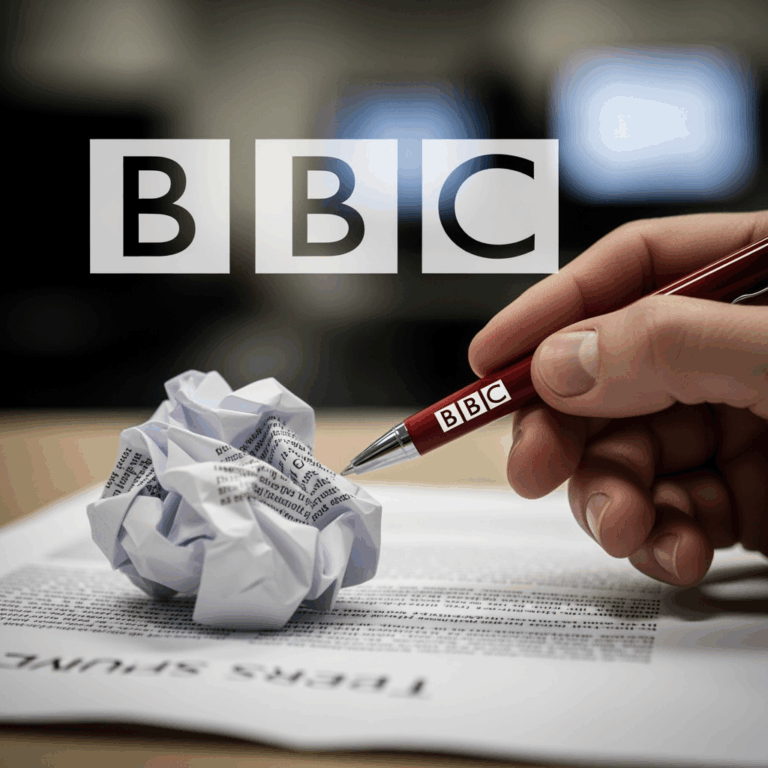 Illustration for: BBC Apologizes for Editing Trump's Speech