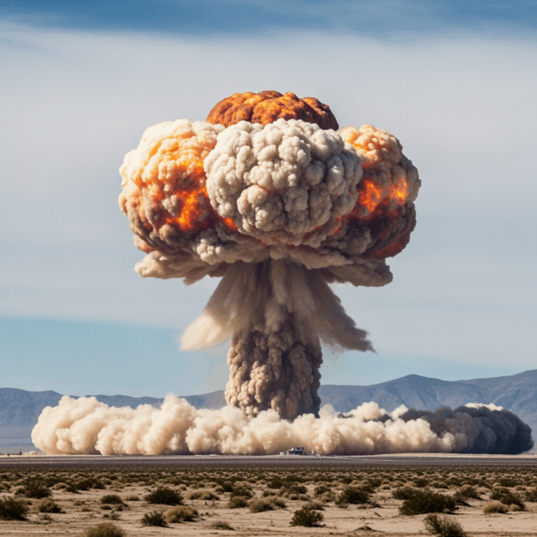 Illustration for: Successful US Nuclear Bomb Tests in Nevada