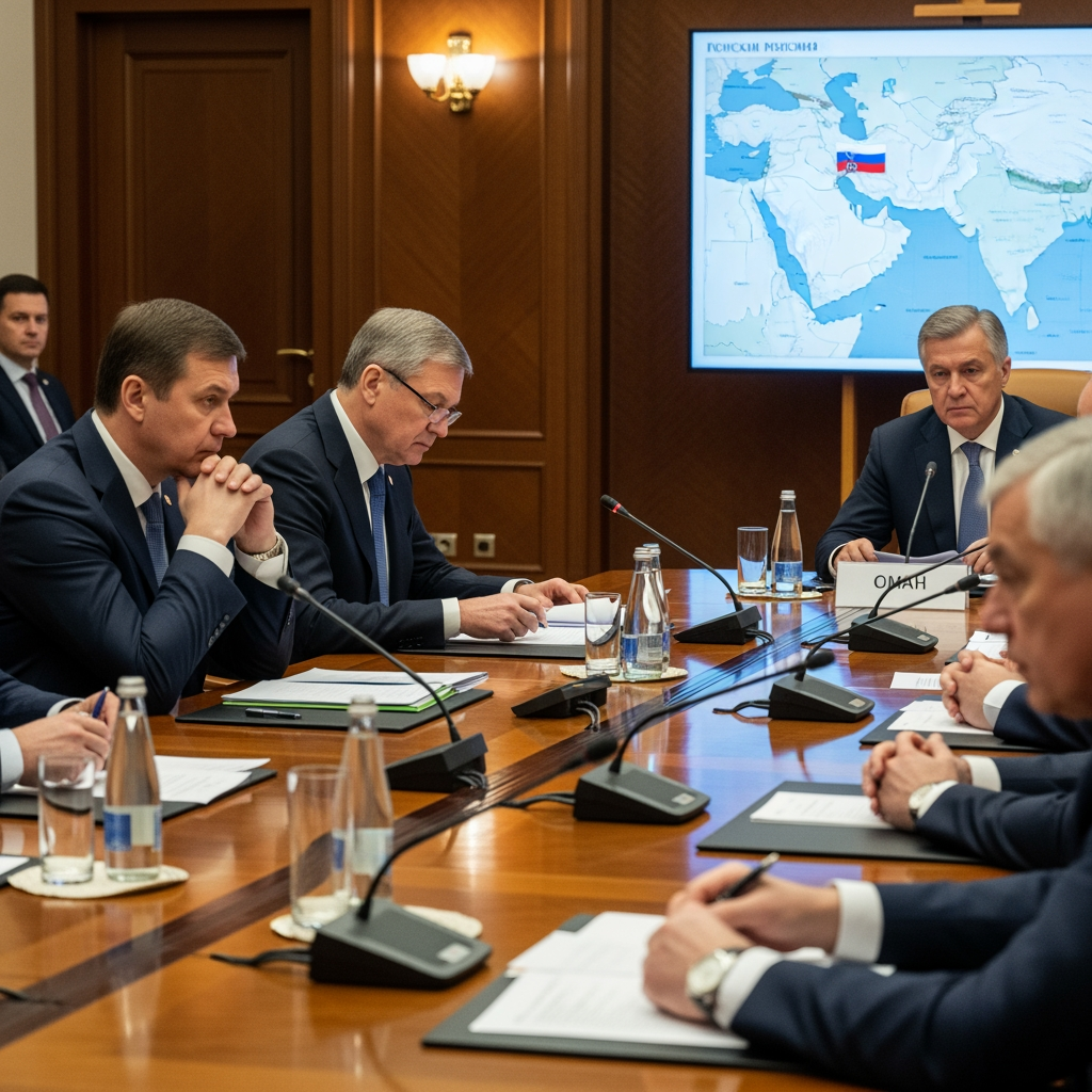 Illustration for: Russian Security Council Discusses Oman Visit