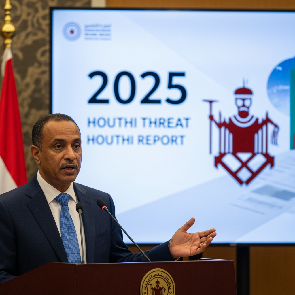 Illustration for: Yemeni Minister Highlights Houthi Threat in 2025 Report