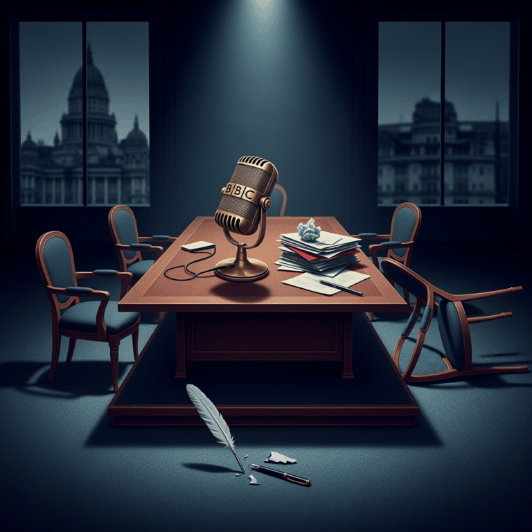 Illustration for: BBC Leadership Criticism and Resignations