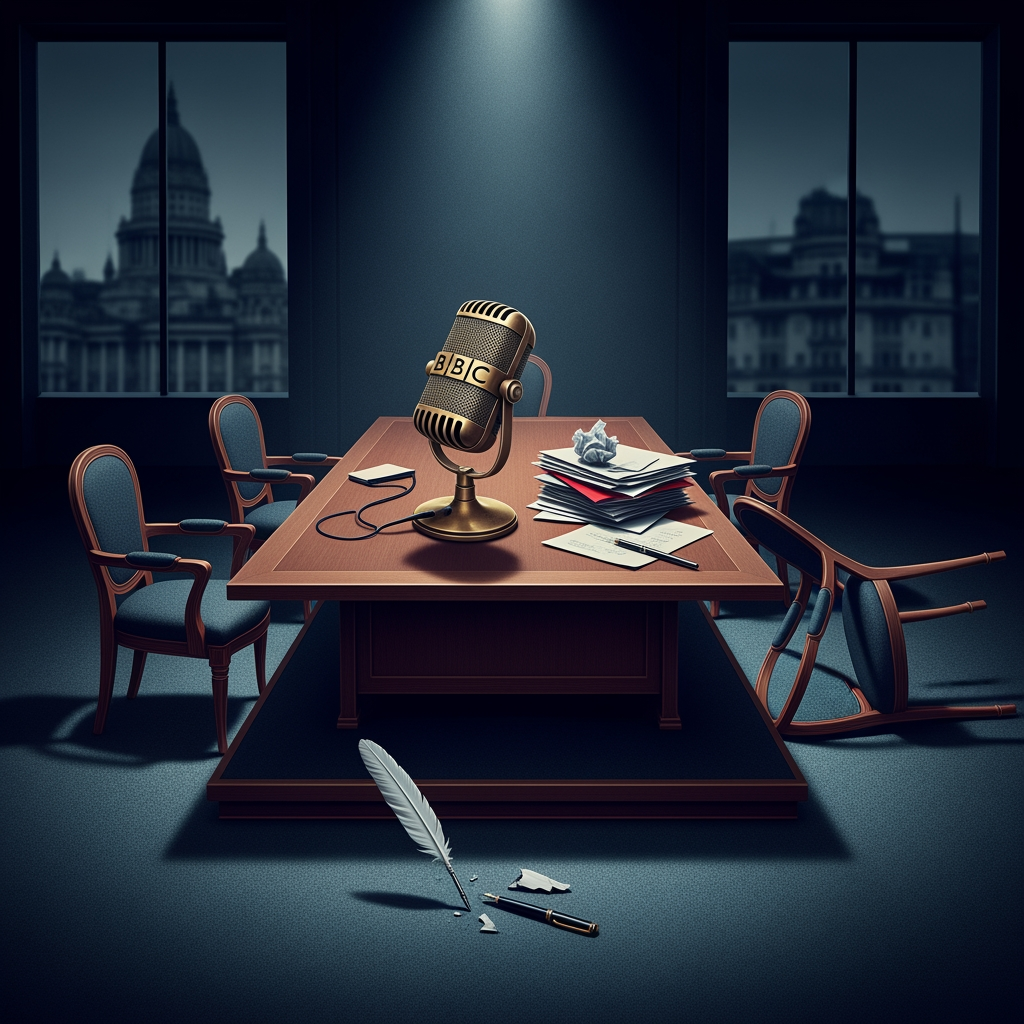 Illustration for: BBC Leadership Criticism and Resignations