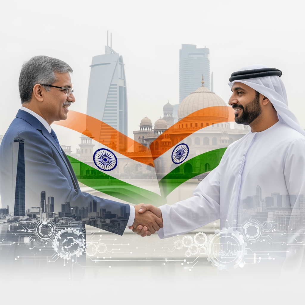Illustration for: UAE and India Strengthen Industrial Ties