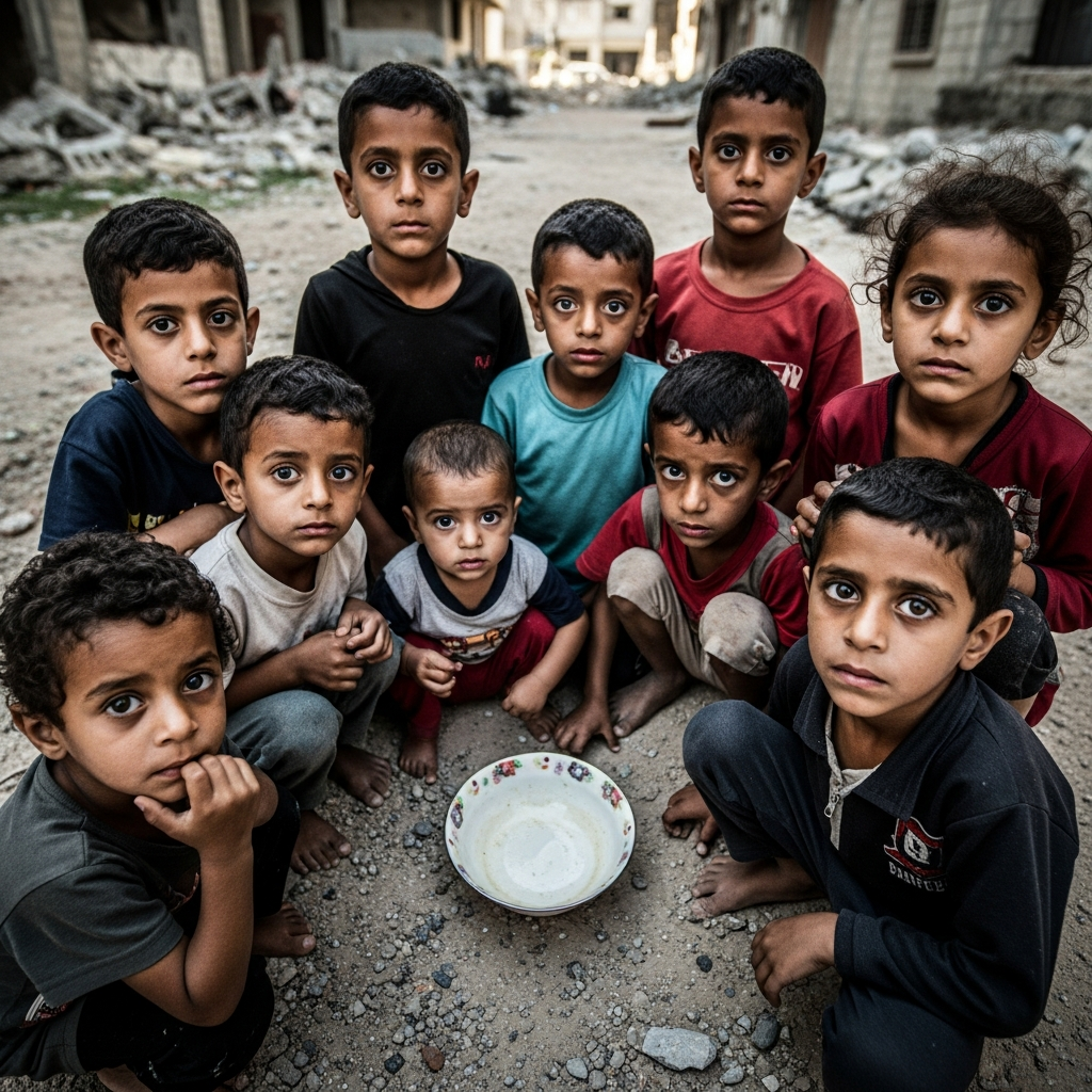 Illustration for: High Malnutrition Threatens Gaza Children