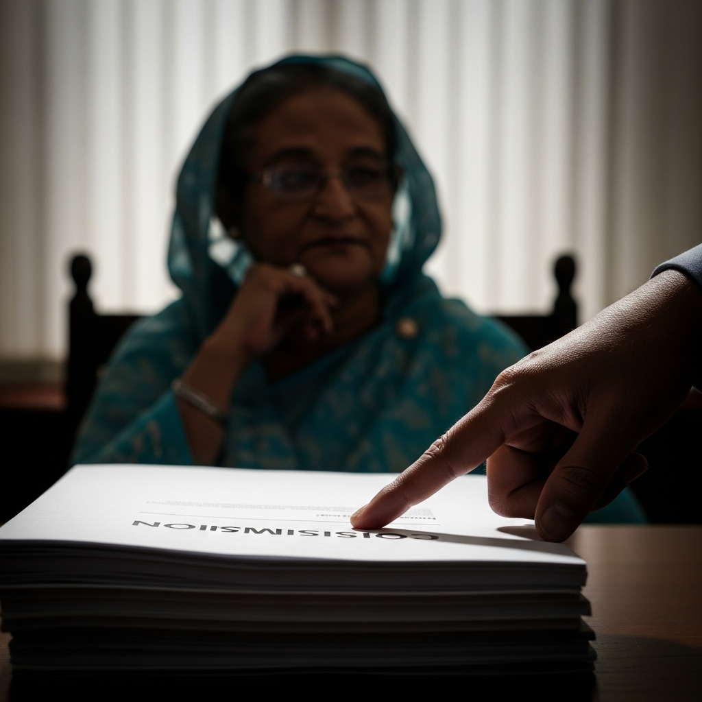 Illustration for: Commission Links Hasina to 2009 Mutiny Killings
