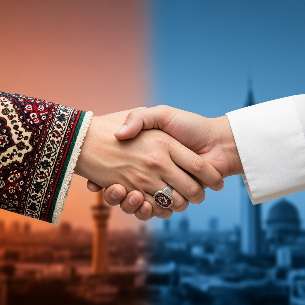 Illustration for: Iran-Saudi Arabia Relations Enhanced
