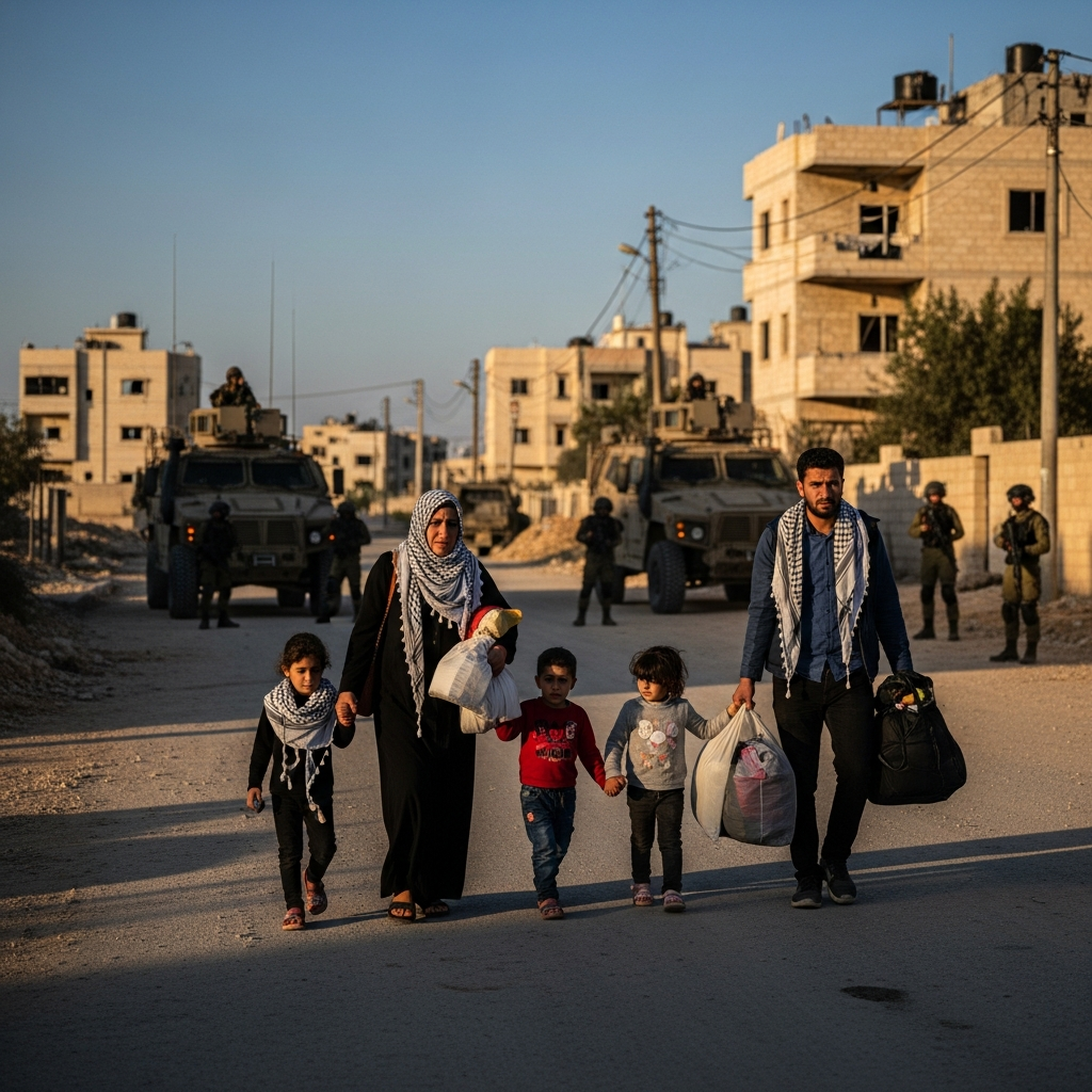 Illustration for: Escalation in Tubas: Israeli Forces Displace Families