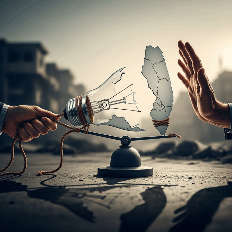 Illustration for: Gaza's Ongoing Power Struggle Post-Ceasefire