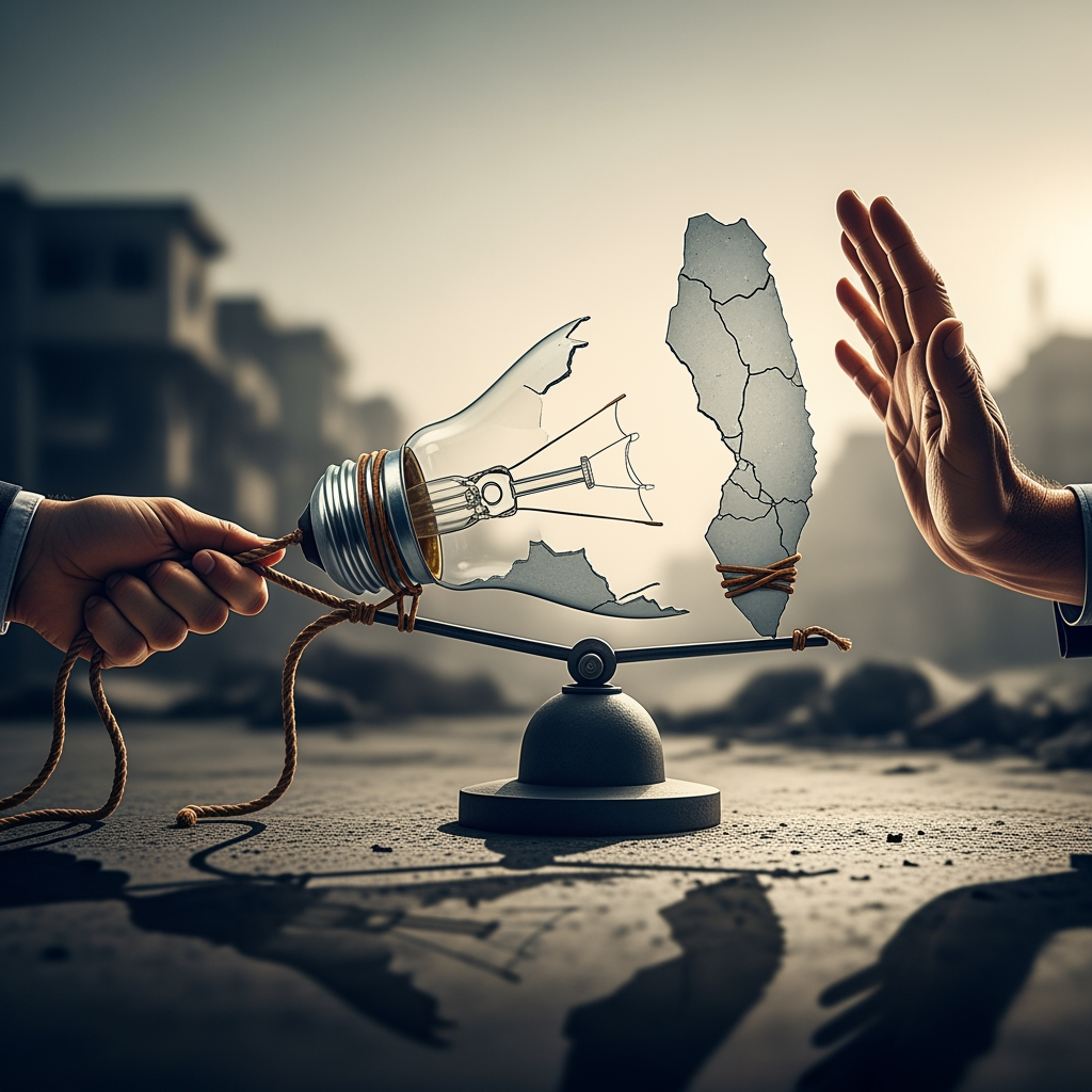 Illustration for: Gaza's Ongoing Power Struggle Post-Ceasefire