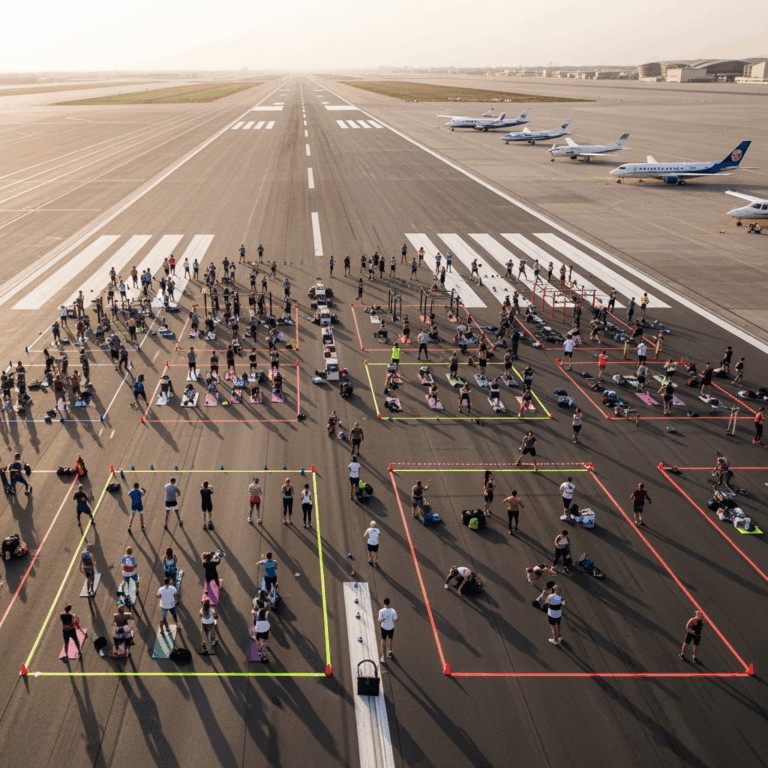 Illustration for: DXB Runway Transformed for Fitness Challenge