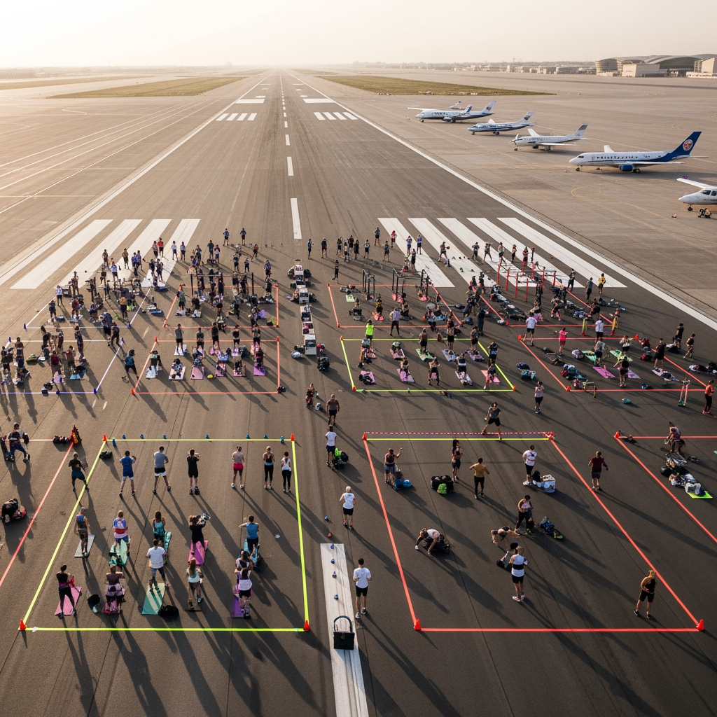 Illustration for: DXB Runway Transformed for Fitness Challenge