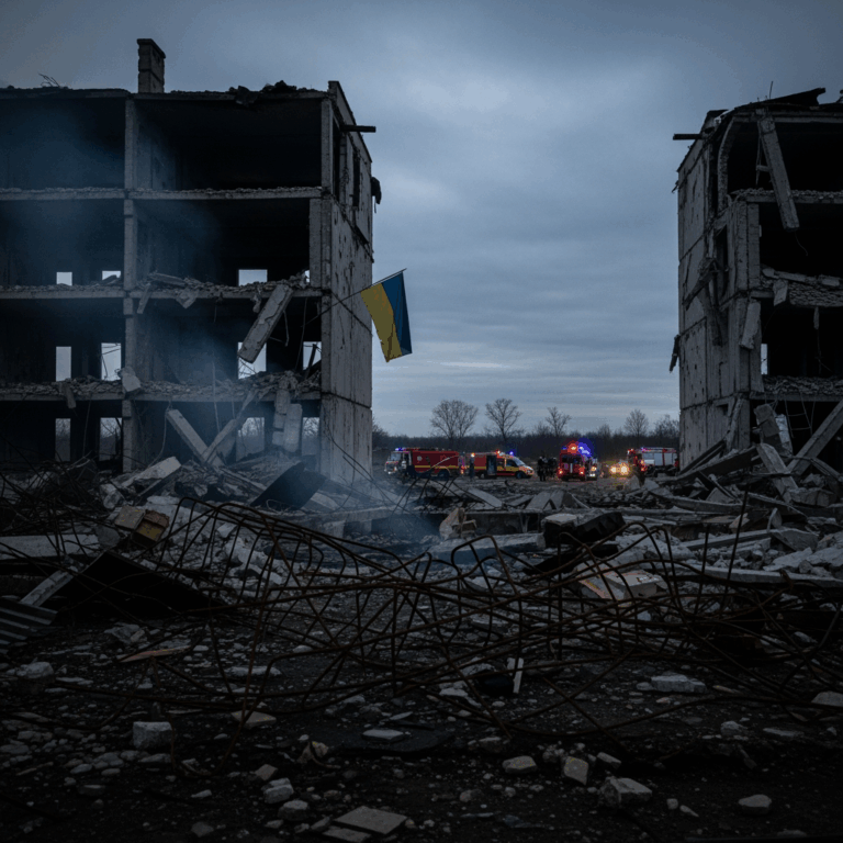 Illustration for: Russian Forces Target Ukrainian Barracks in Chernihiv