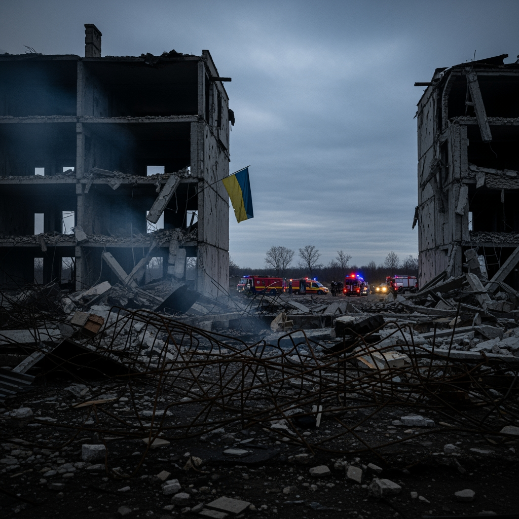 Illustration for: Russian Forces Target Ukrainian Barracks in Chernihiv