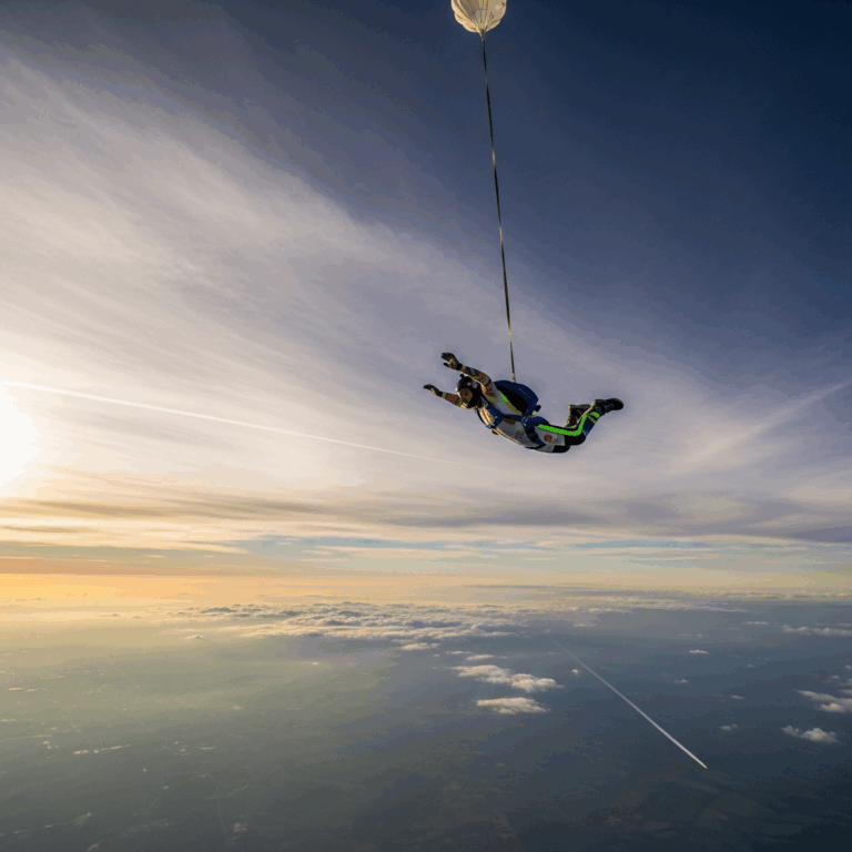 Illustration for: Record-Breaking Skydiving Feat