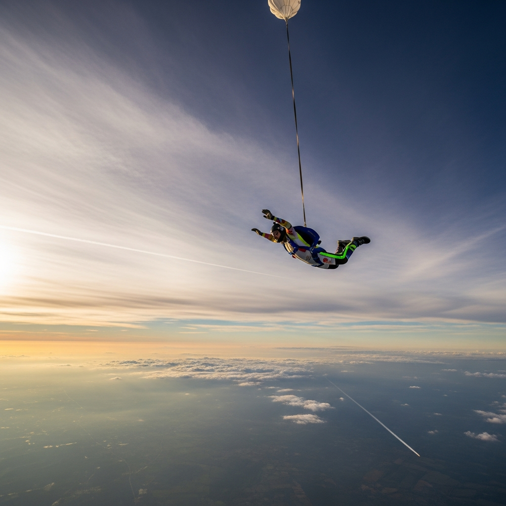 Illustration for: Record-Breaking Skydiving Feat
