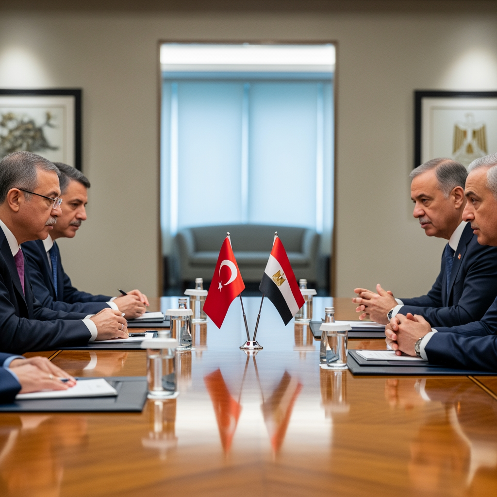 Illustration for: Turkish-Egyptian Talks on Ceasefire Agreement