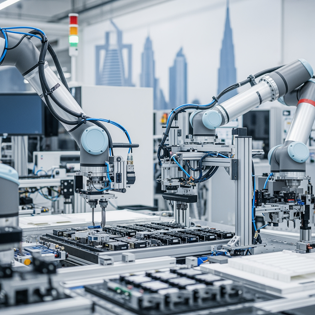 Illustration for: UAE Shifts to High-Tech Manufacturing Future