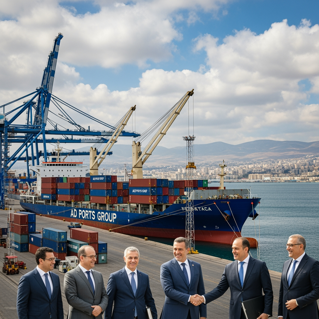 Illustration for: AD Ports Group Invests in Syria's Latakia Port