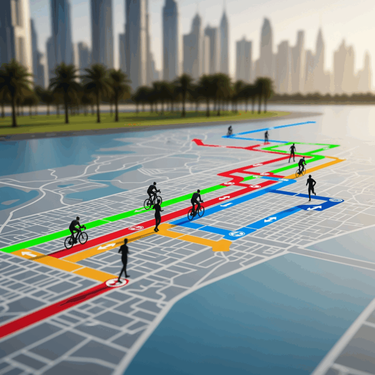 Illustration for: Dubai Traffic Advisory for Triathlon Event