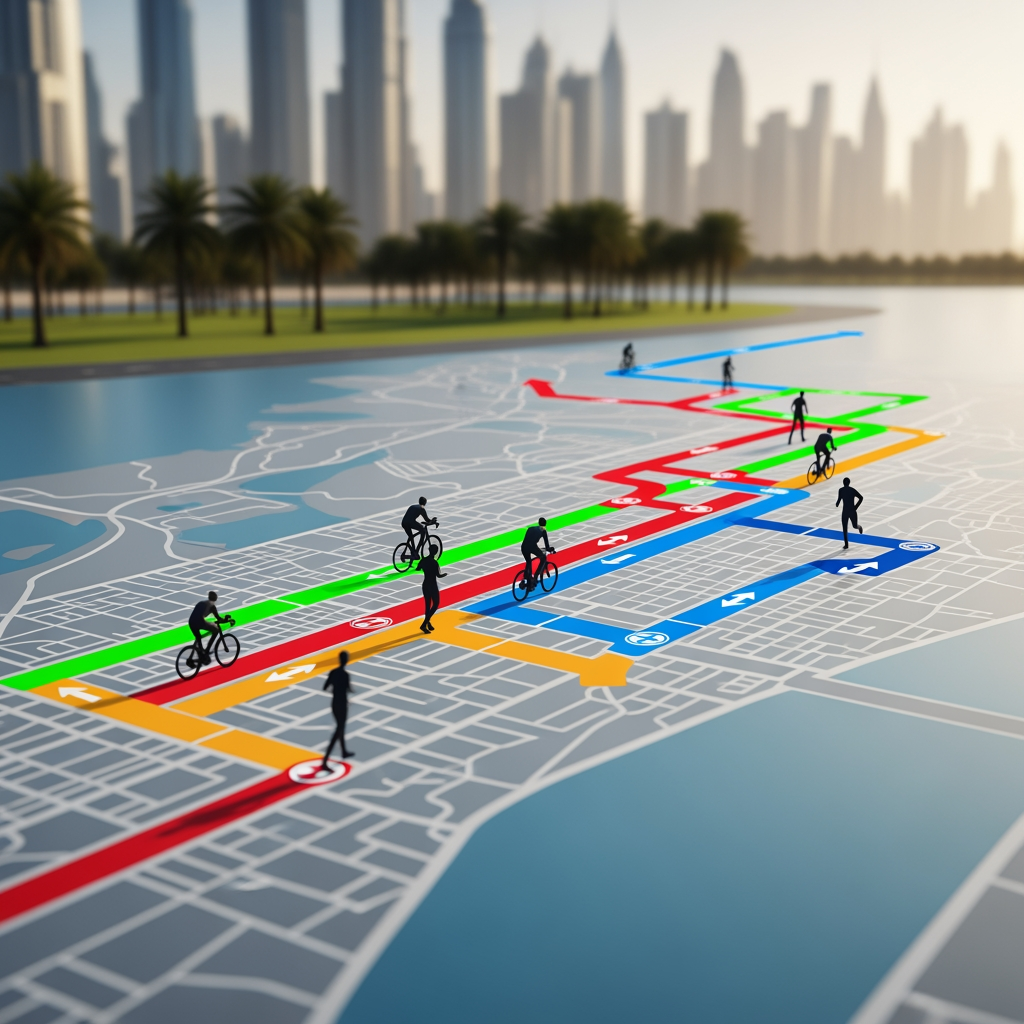 Illustration for: Dubai Traffic Advisory for Triathlon Event