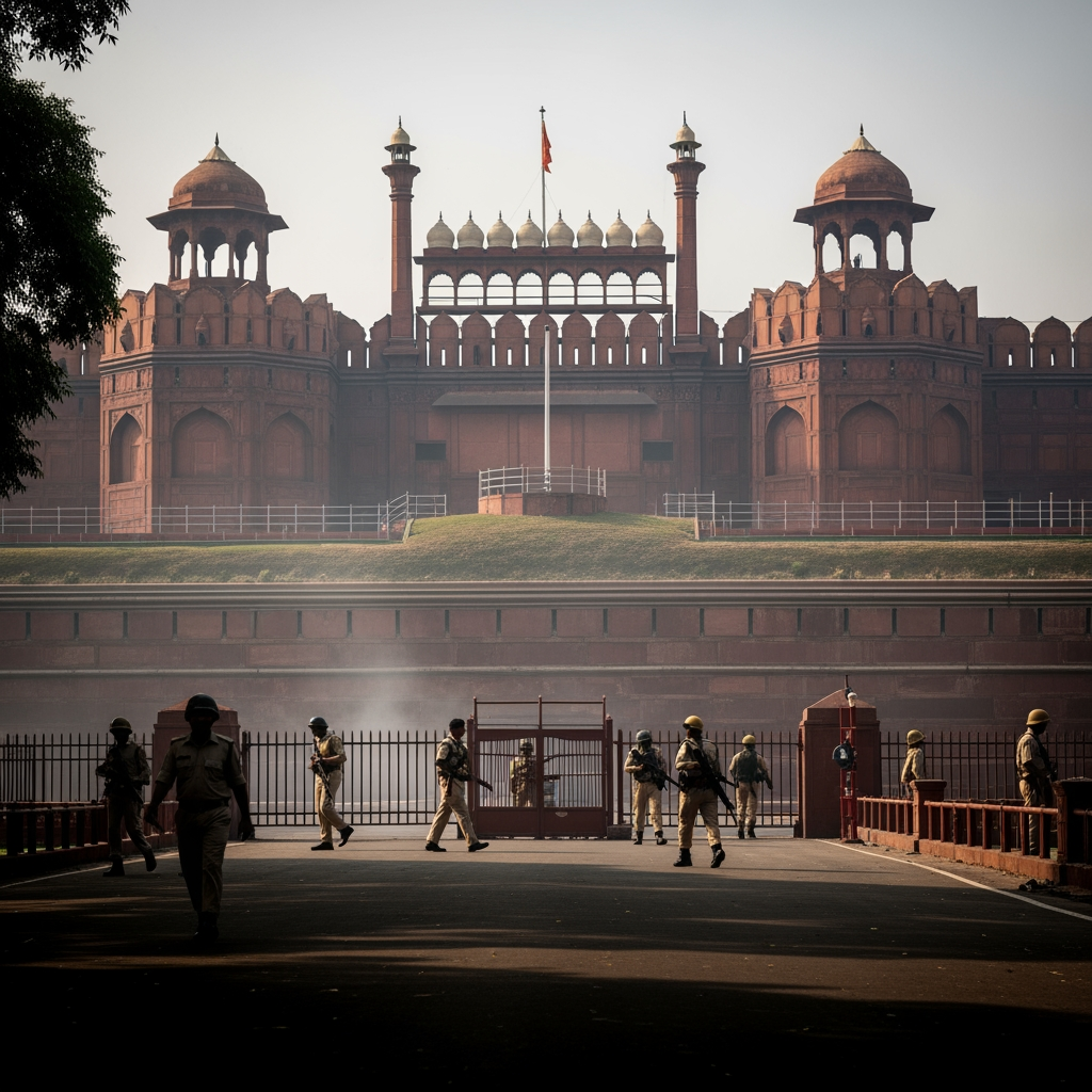 Illustration for: Delhi Red Fort Blast: Security Tightened Nationwide