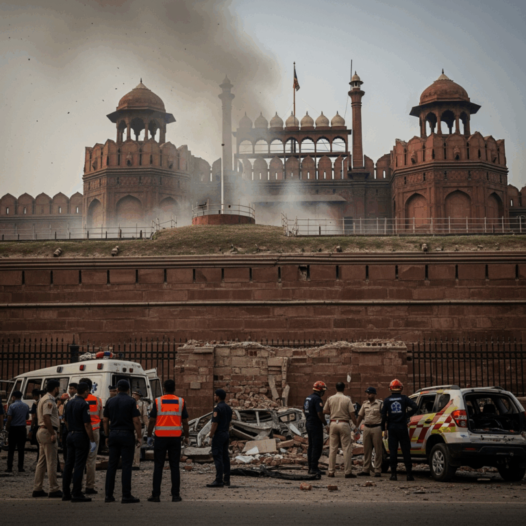 Illustration for: Delhi Red Fort Blast Classified as Terrorist Act