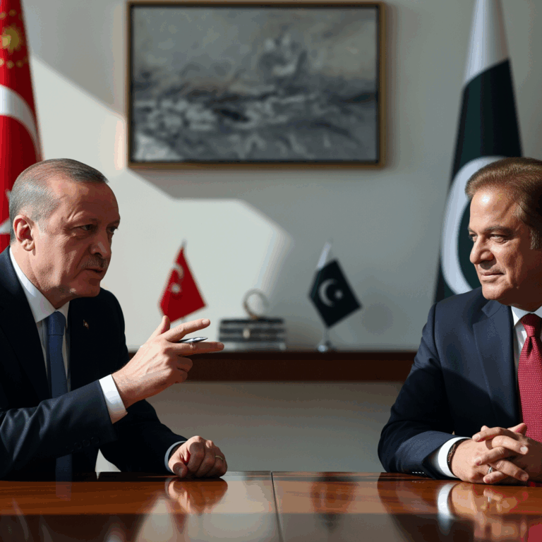 Illustration for: Erdogan and Sharif Discuss Bilateral Relations