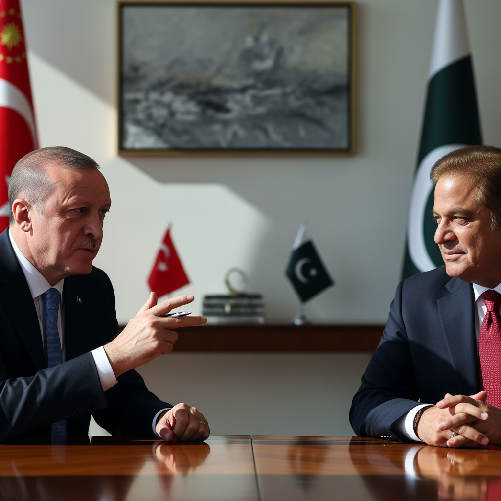 Illustration for: Erdogan and Sharif Discuss Bilateral Relations