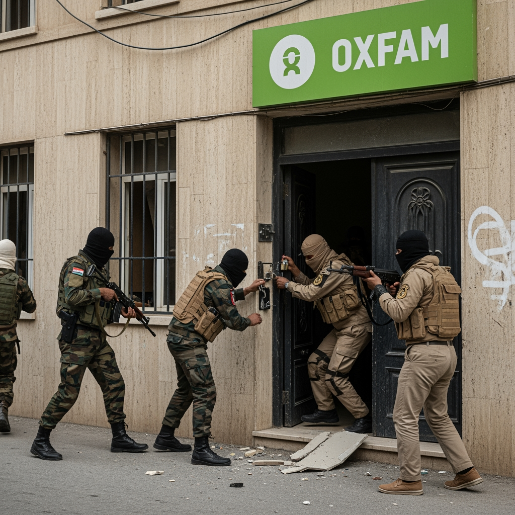 Illustration for: Ansar Allah Raids Oxfam in Sanaa