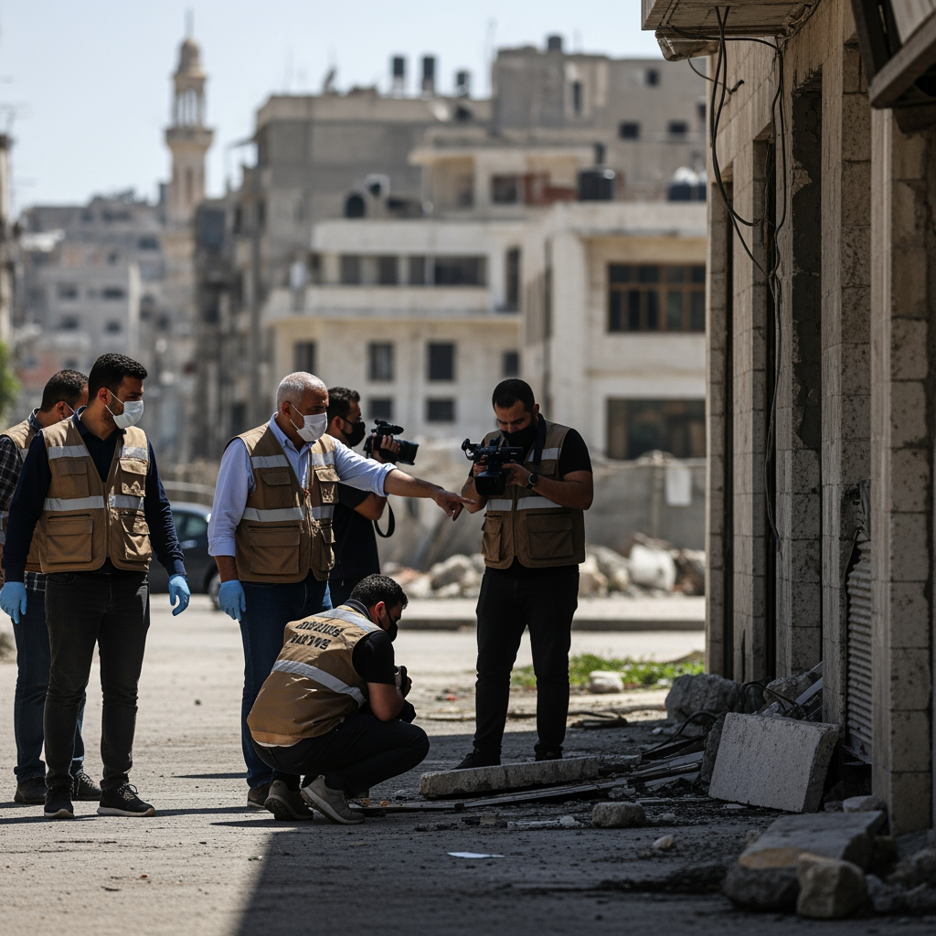 Illustration for: Explosion Investigation in Damascus Underway