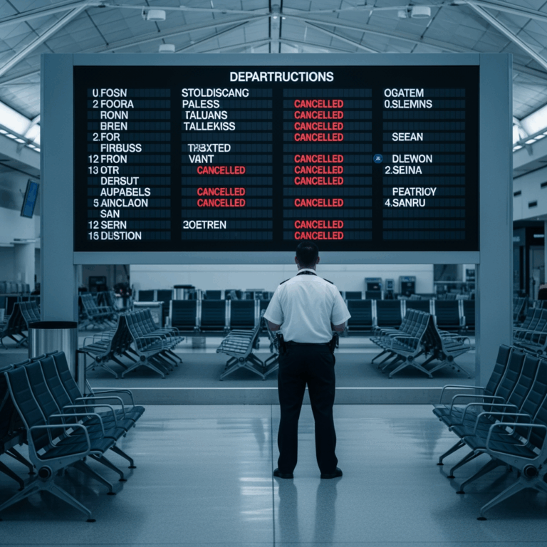 Illustration for: Flight Reductions Amid US Political Crisis
