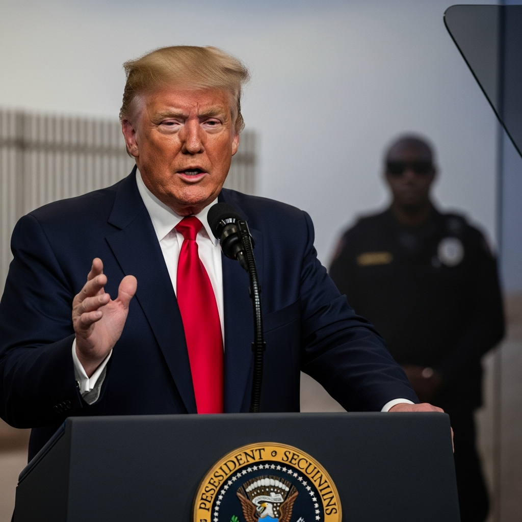 Illustration for: Trump Cites Immigration Law Amid Security Concerns
