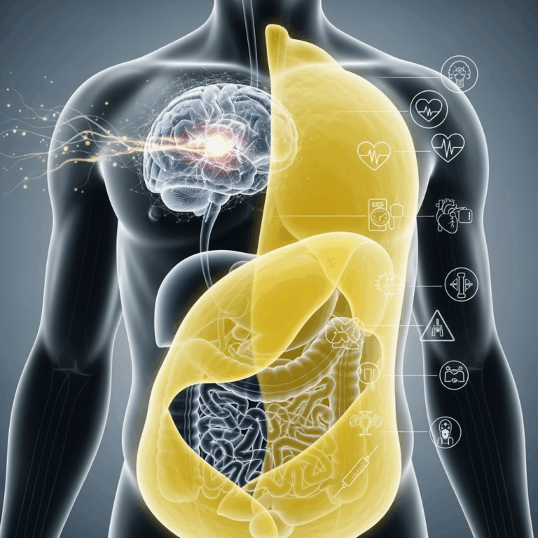 Illustration for: Visceral Fat's Impact on Memory and Health Risks