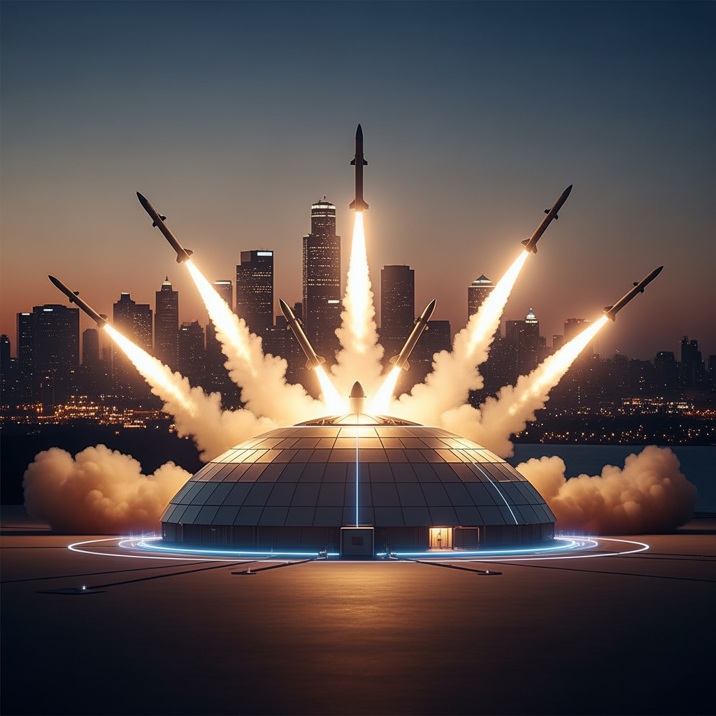 Illustration for: US Develops 'Golden Dome' Missile Defense