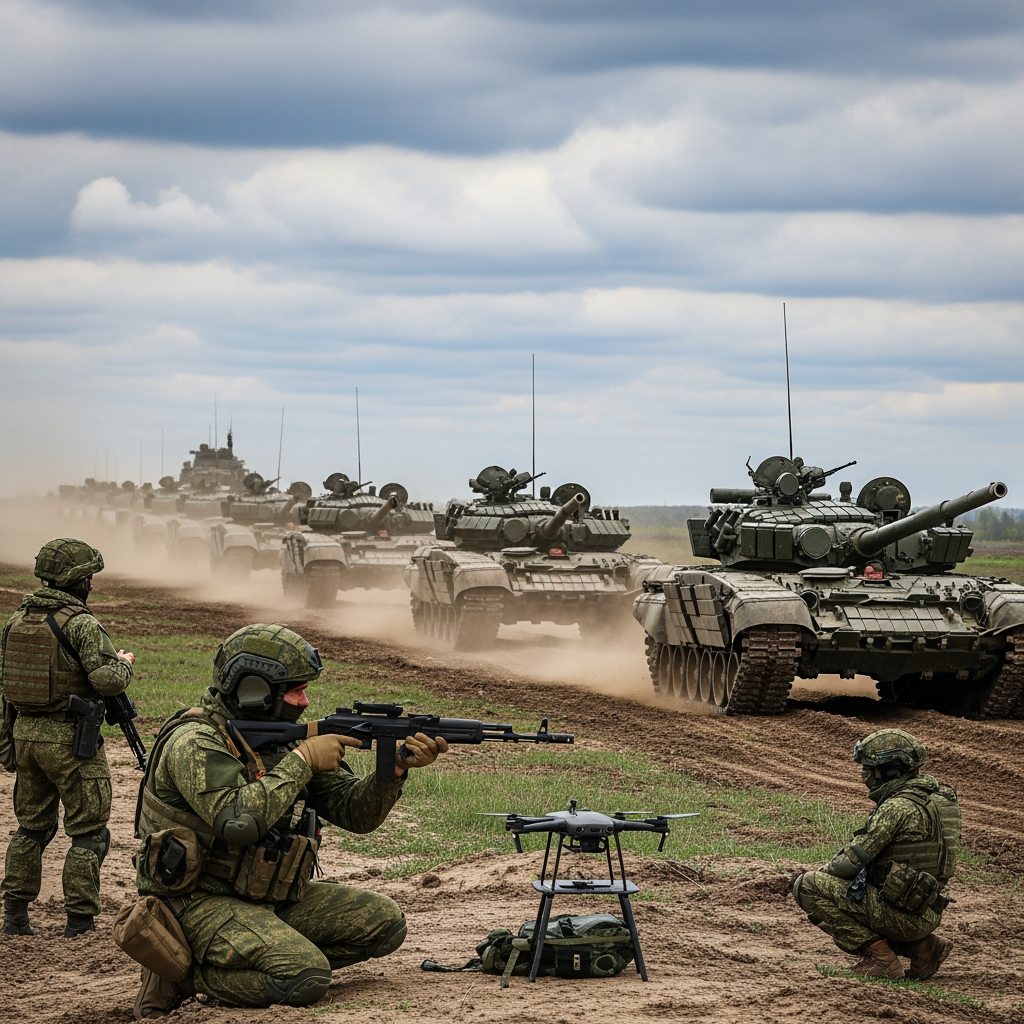 Illustration for: Russian Forces Advance and Neutralize Ukrainian Targets