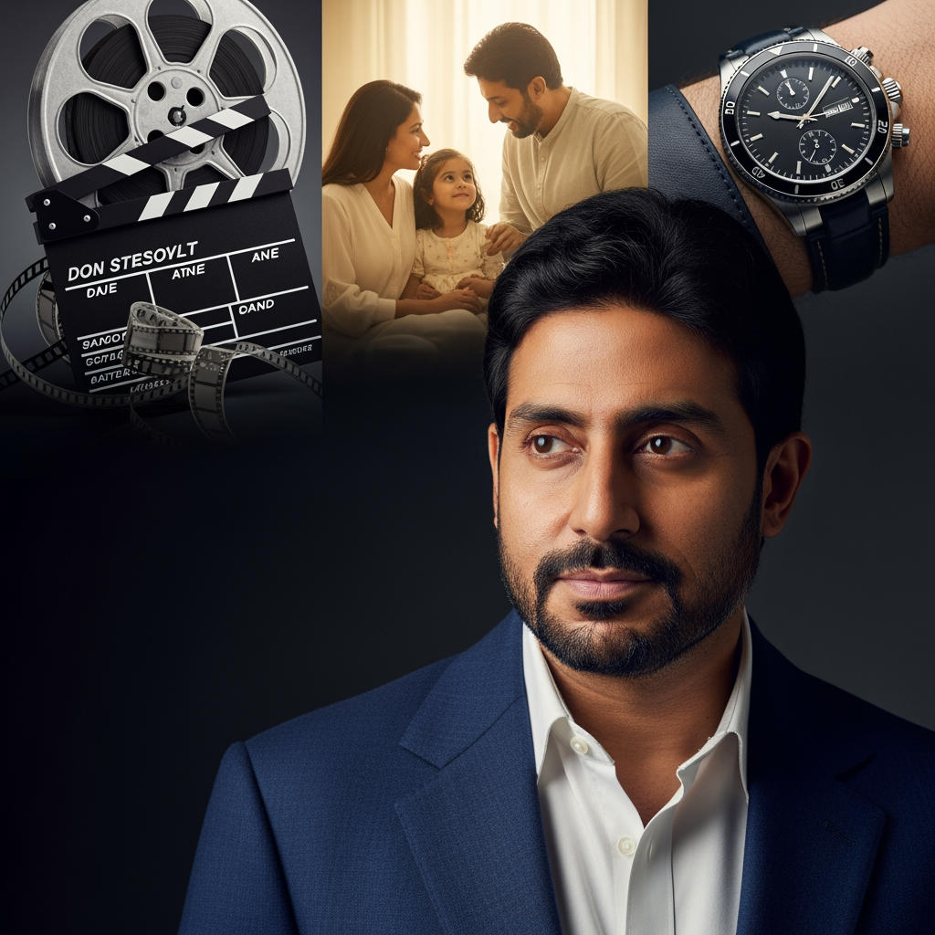 Illustration for: Abhishek Bachchan on Films, Family, and Watches