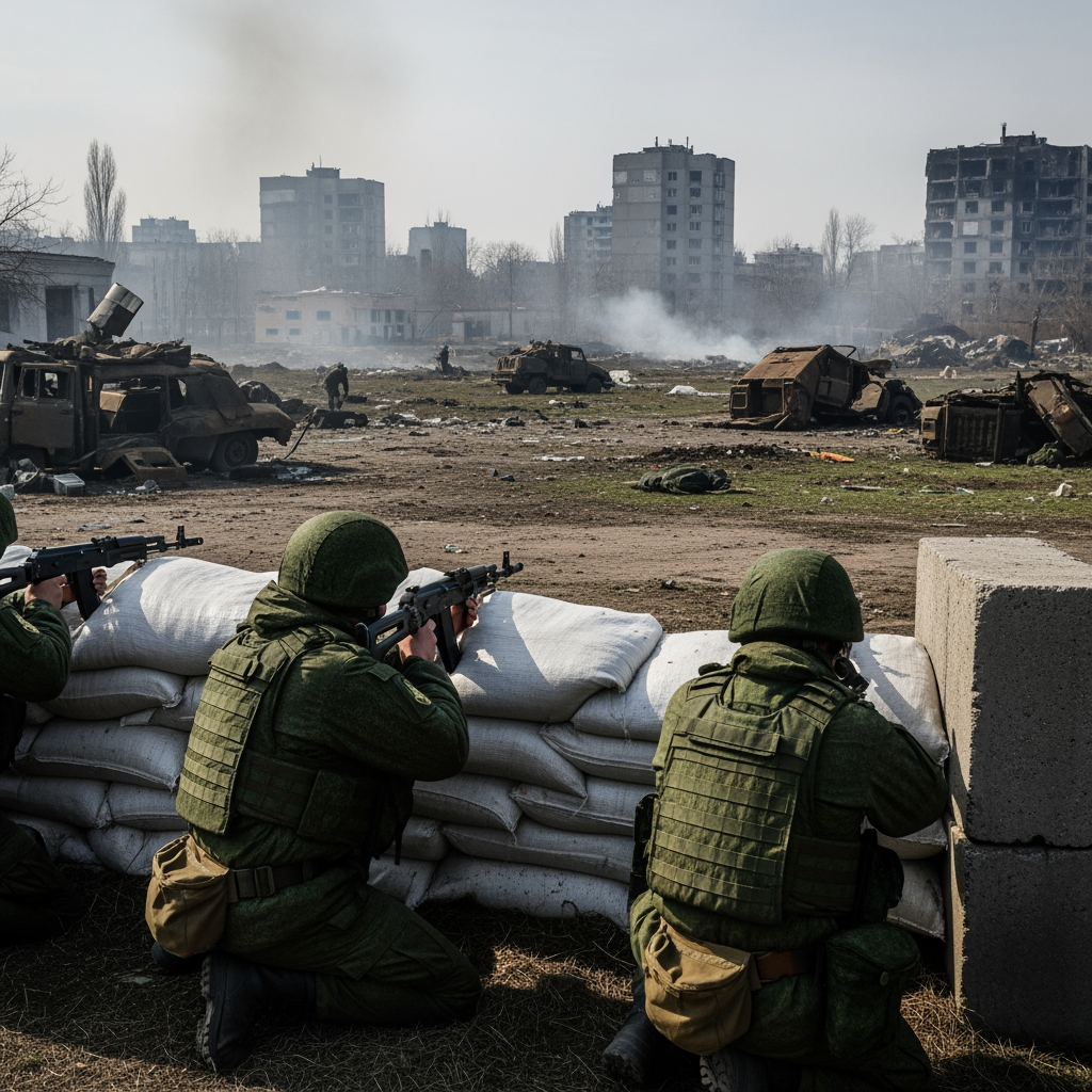 Illustration for: Russian Forces Repel Ukrainian Attacks in Kharkiv