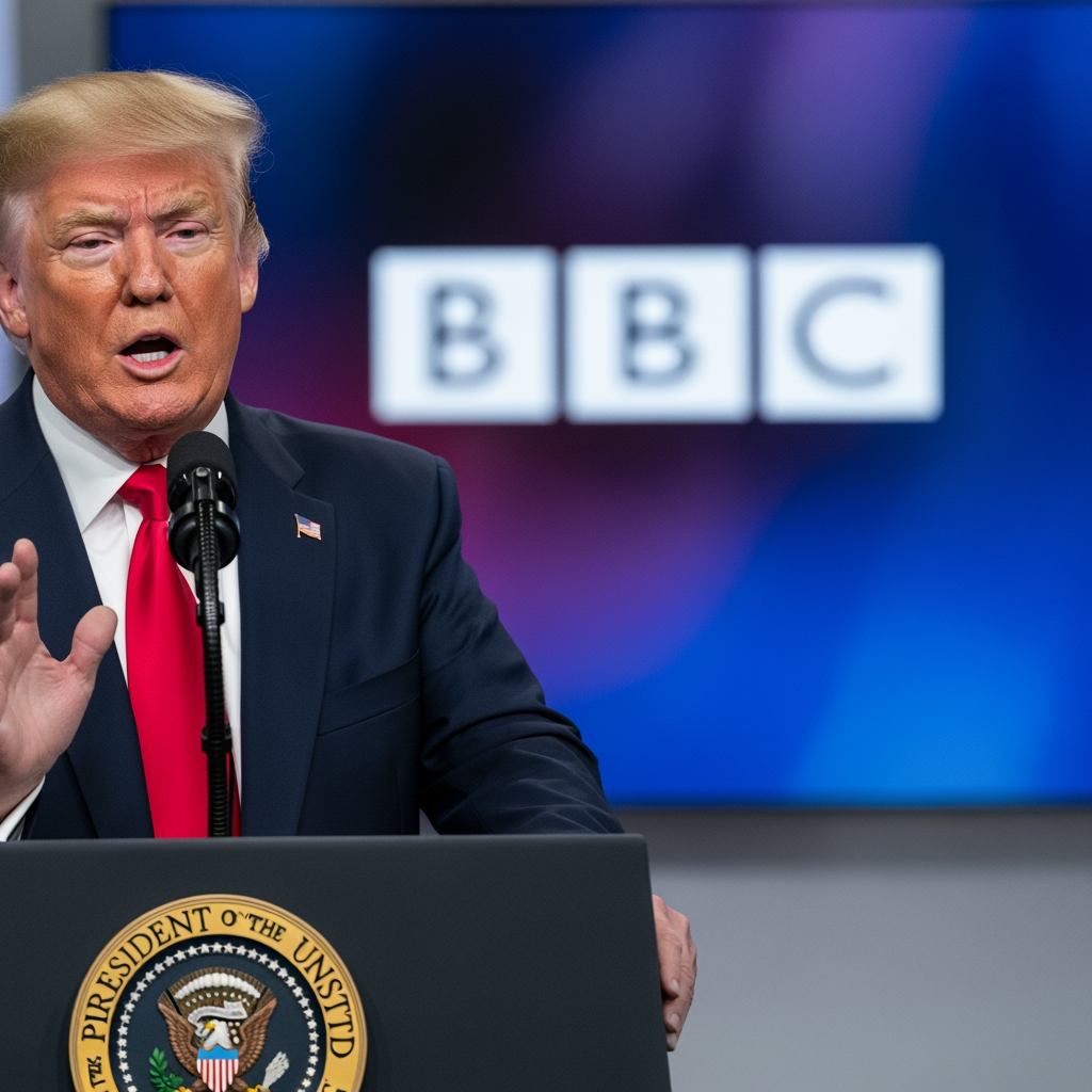 Illustration for: Trump Criticizes BBC Over Misleading Edits