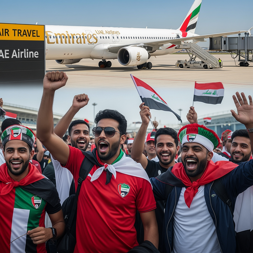 Illustration for: UAE Offers Flights for Fans to Iraq Match