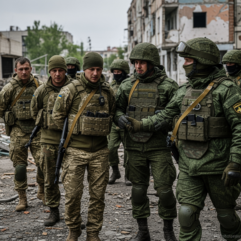Illustration for: Russian Capture of Ukrainian Soldiers in Vovchansk