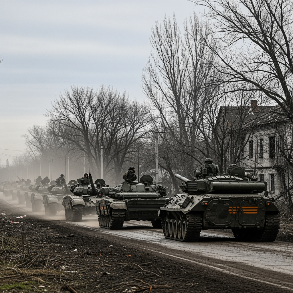 Illustration for: Russian Forces Advance in Kharkov and Dnipropetrovsk