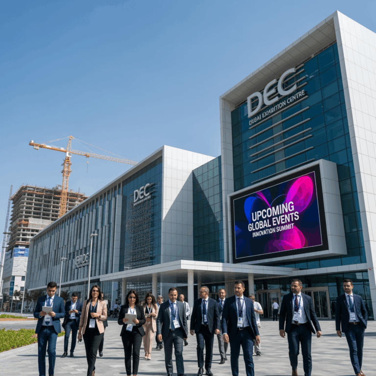Illustration for: Dubai Exhibition Centre: Expansion and Upcoming Events