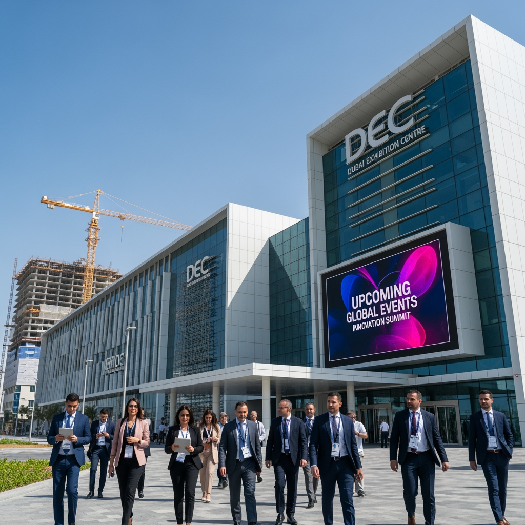Illustration for: Dubai Exhibition Centre: Expansion and Upcoming Events