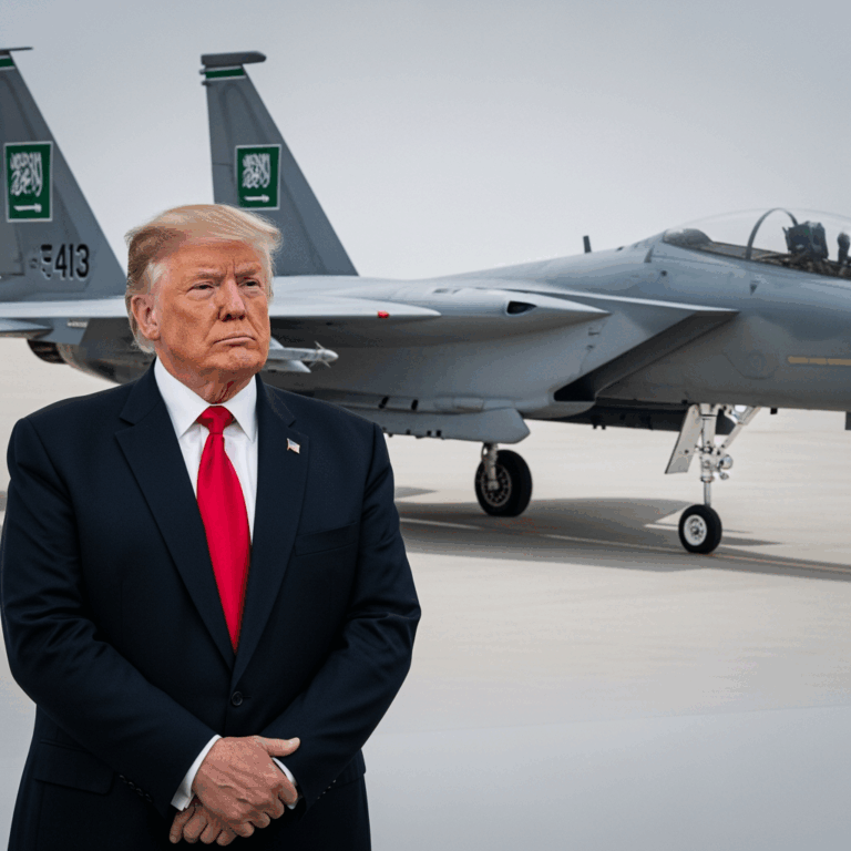 Illustration for: Trump Discusses Saudi Fighter Jet Purchase