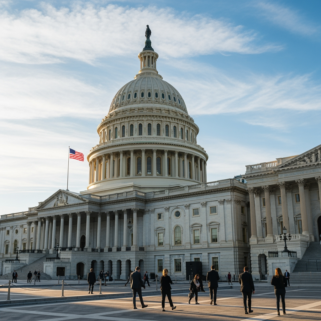 Illustration for: US Government Resumes After Shutdown