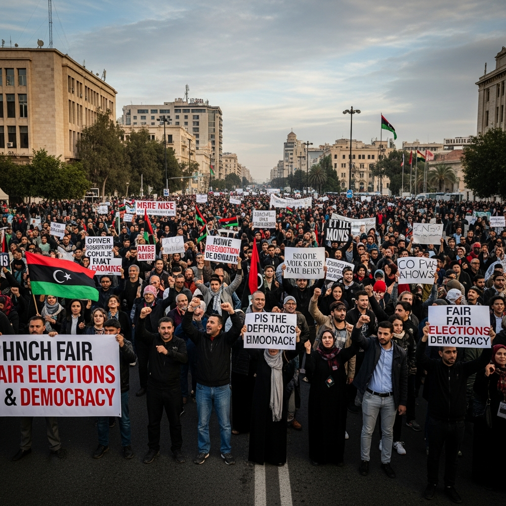 Illustration for: Libyan Movement Demands Fair Elections
